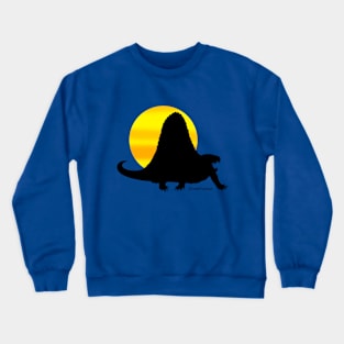 Dimetrodon Silhouette with Sun Crewneck Sweatshirt